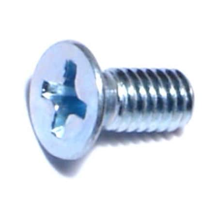 Midwest Fastener #8-32 x 3/8 in Phillips Flat Machine Screw, Zinc Plated Steel, 60 PK 77281